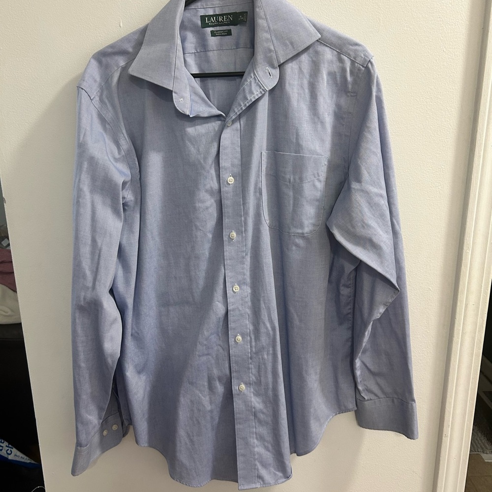 Lauren Ralph‎ Lauren Light Blue Dress Shirt 16 34/35